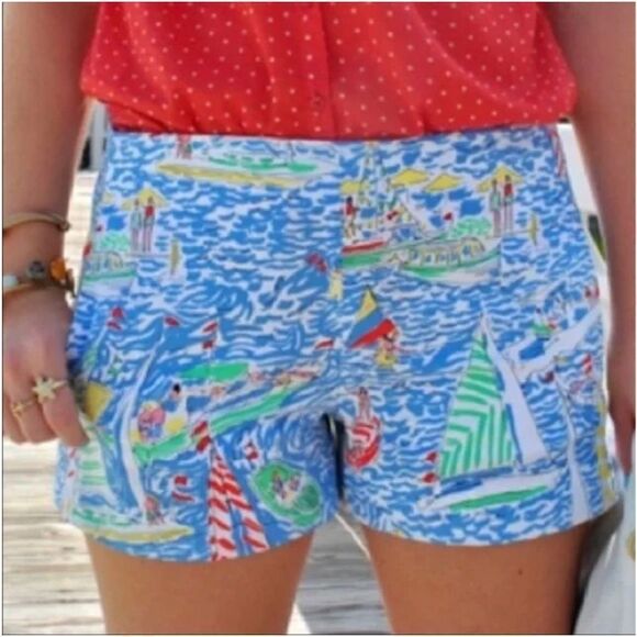 Lilly Pulitzer Liza Get Nauti Nautical Shorts - Picture 1 of 6